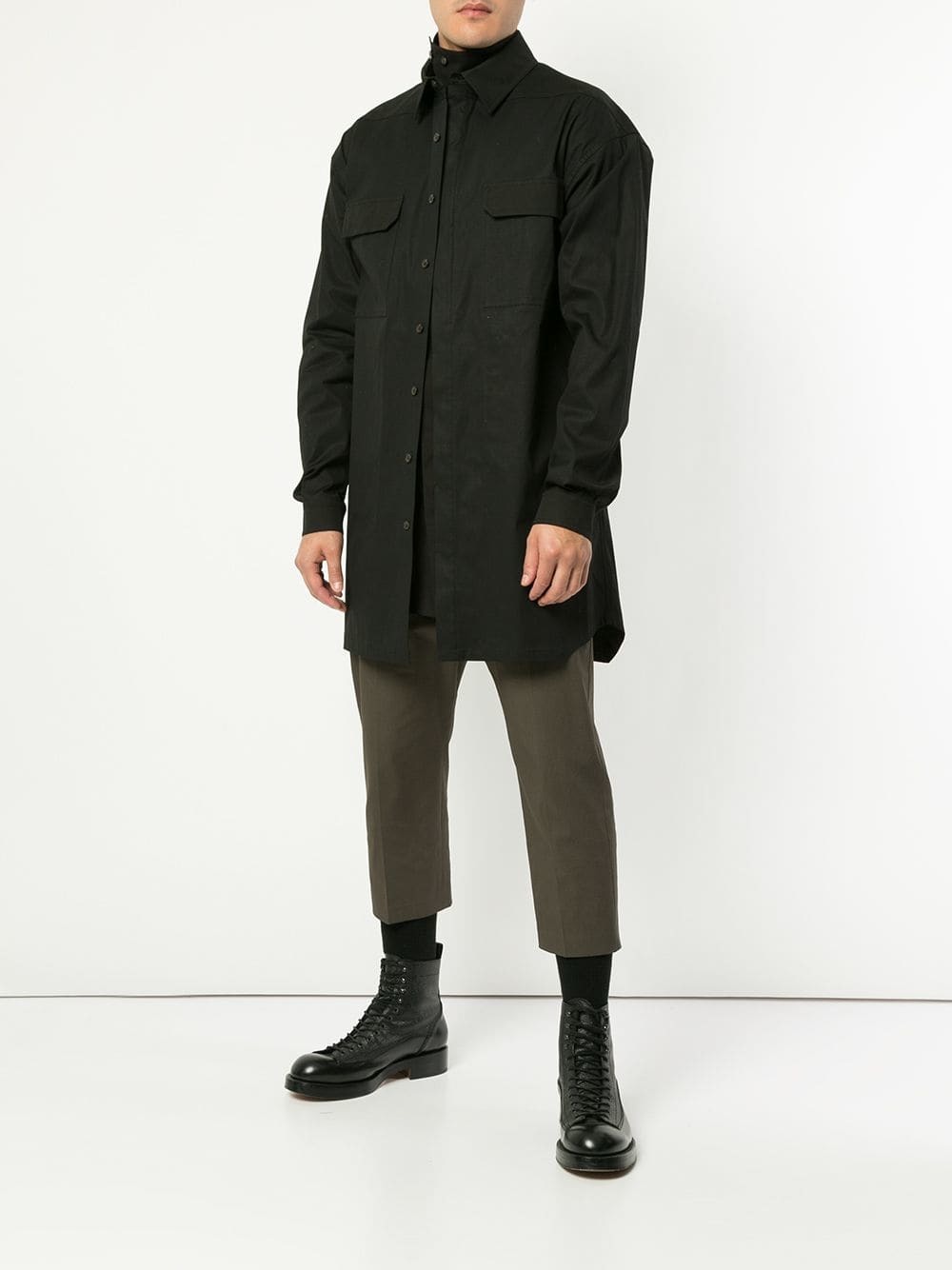 Rick Owens Overshirt Jacket, $693 | farfetch.com | Lookastic