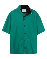 Kolor Contrast Collar Short Sleeve Shirt