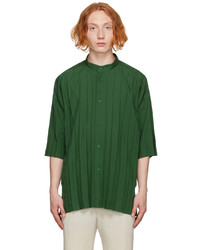 Homme Plissé Issey Miyake Green Edge Short Sleeve Shirt
