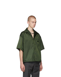 Prada Green Nylon Gabardine Shirt