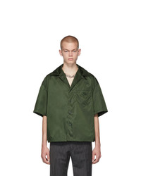 Prada Green Nylon Gabardine Shirt