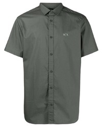 Armani Exchange Logo Print Short Sleeve Shirt