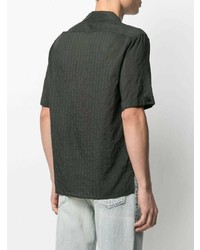 Saint Laurent Shawl Lapel Short Sleeve Shirt