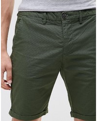 Pull&Bear Slim Fit Shorts In Green