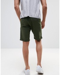 Pull&Bear Slim Fit Shorts In Green