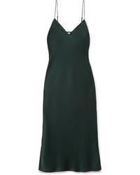 Dark Green Silk Cami Dress