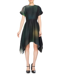 Kenzo Soft Flare Dress Short Sleeve Dress Olive