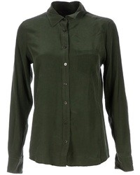 Dark Green Silk Shirt