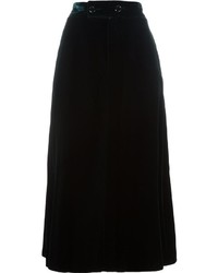 Saint Laurent Long Velour Skirt