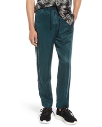 Dark Green Silk Sweatpants