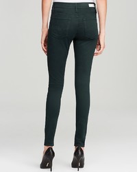 AG Adriano Goldschmied Jeans Bloomingdales Luscious Sateen Farrah High Rise Skinny In Rain Forest Green