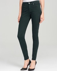 AG Adriano Goldschmied Jeans Bloomingdales Luscious Sateen Farrah High Rise Skinny In Rain Forest Green