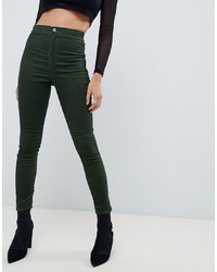 khaki green high waisted jeans