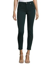 7 For All Mankind The Ankle Skinny Jeans Dark Forest