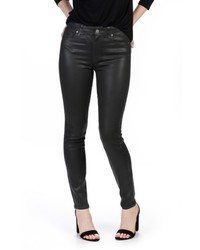 Paige Transcend Hoxton Coated High Waist Ankle Skinny Jeans