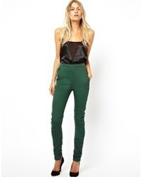 Asos Skinny Pants With Ruch Side Detail