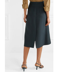 The Row Bea Wool And Cady Midi Skirt