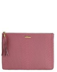 GiGi New York Uber Python Embossed Leather Clutch