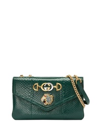 Women's Dark Green Snake Leather Crossbody Bags by Gucci | Lookastic