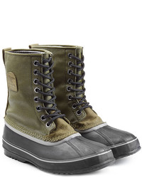 Sorel Rubber And Fabric Short Boots