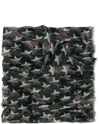 Valentino Star Print Camouflage Scarf