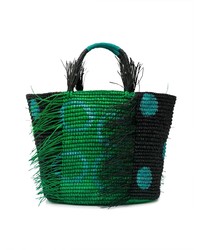 SENSI STUDIO Sensi Frayed Stripe Canasta Bag