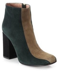 Marni Colorblock Suede Ankle Boots