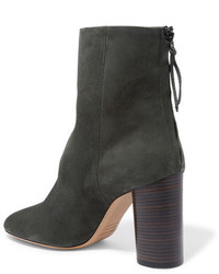 Isabel Marant Garett Suede Ankle Boots Army Green
