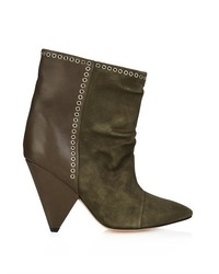 Isabel Marant Lance Suede And Leather Ankle Boots