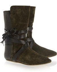 Isabel Marant Nira Suede And Leather Ankle Boots