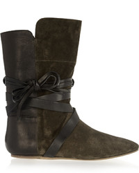 Isabel Marant Nira Suede And Leather Ankle Boots