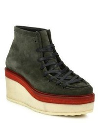 Pierre Hardy Trapper Suede Platform Ankle Boots