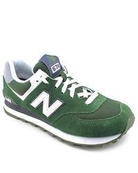 New Balance Ml574 Green Suede Athletic Sneakers Shoes Uk 11