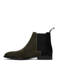 Ps By Paul Smith Khaki And Black Gerald Chelsea Boots