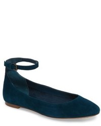 Dark Green Suede Flats