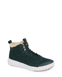 Dark Green Suede High Top Sneakers