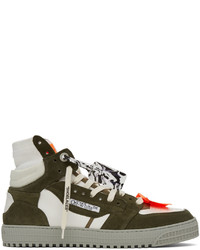 Off-White White Green Off Court 30 High Top Sneakers