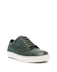 Lanvin Lace Up Suede Sneakers