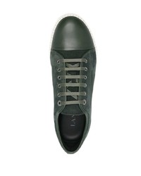 Lanvin Lace Up Suede Sneakers