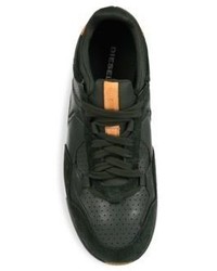 Diesel Remmi Active Perforated Leather Suede Low Top Sneakers