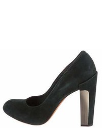 Brian Atwood B Suede Round Toe Pumps