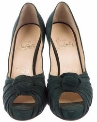Christian Louboutin Suede Knotted Pumps