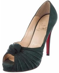 Christian Louboutin Suede Knotted Pumps