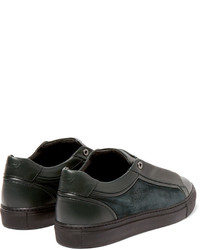 Brioni James Suede And Leather Sneakers