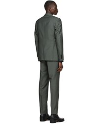 Dries Van Noten Khaki Mohair Wool Suit