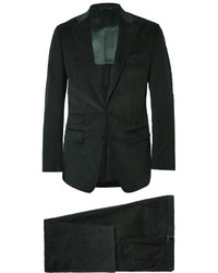 Thom Sweeney Green Slim Fit Cotton And Cashmere Blend Corduroy Three Piece Suit