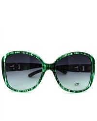 106Shades Dg Eyewear Ladies Extra Oversized Round Fashion Sunglasses Green