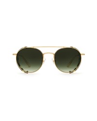 KREWE 52mm Tchoup Gradient Round Sunglasses In Zulugreen At Nordstrom