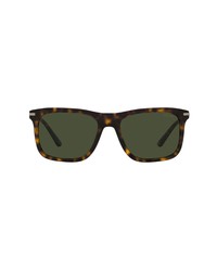 Prada 56mm Gradient Rectangular Sunglasses In Tortoisegreen At Nordstrom