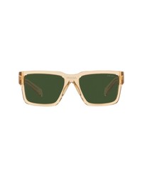 Prada 56mm Rectangular Sunglasses In Amber At Nordstrom